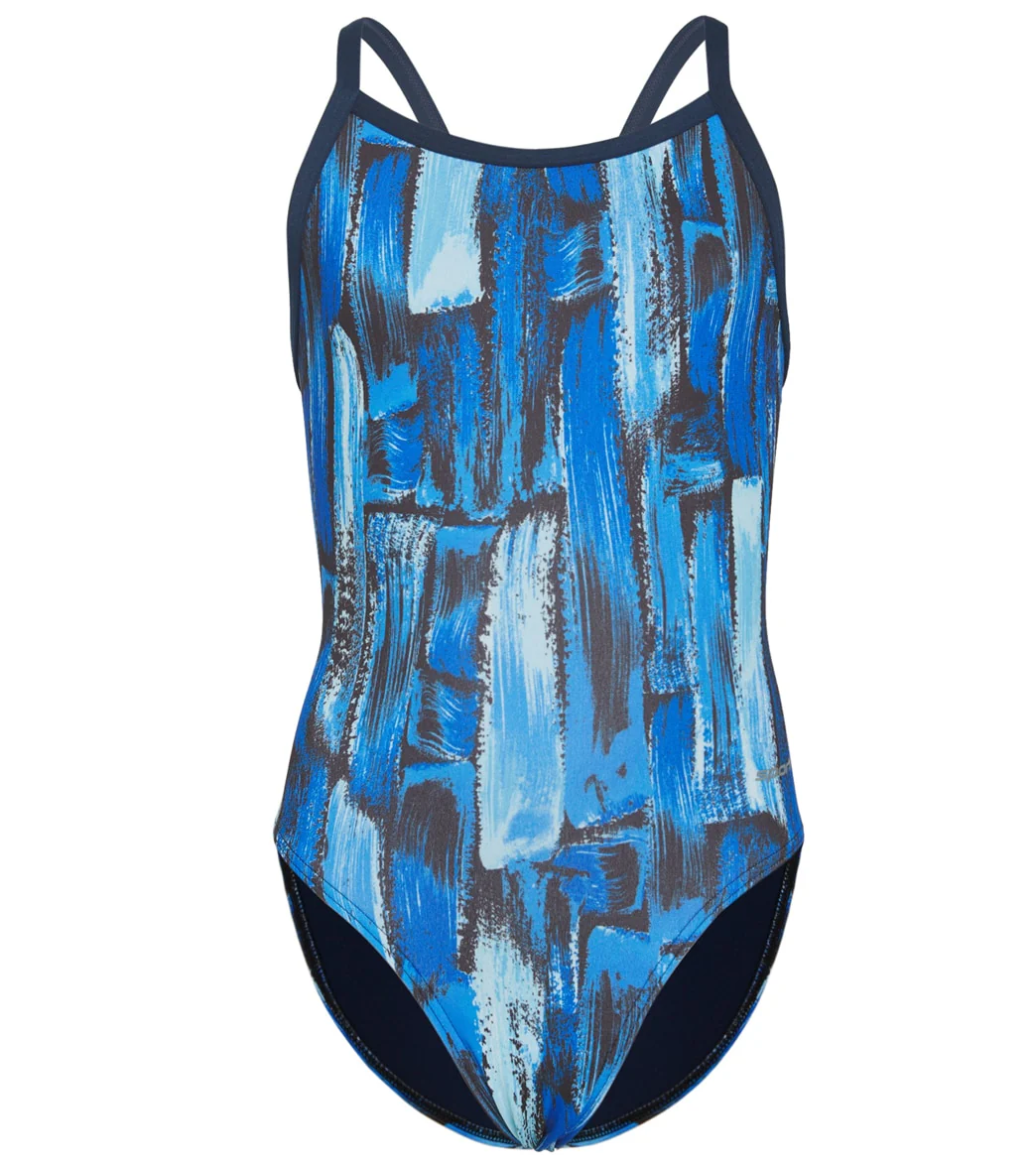 Sporti HydroLast Artsy Thin Strap One Piece Swimsuit Youth (22-28) - Image 13