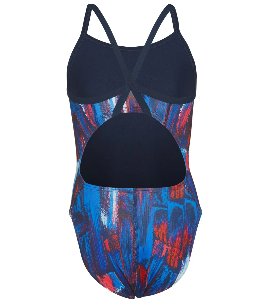 Sporti HydroLast Artsy Thin Strap One Piece Swimsuit Youth (22-28) - Image 2