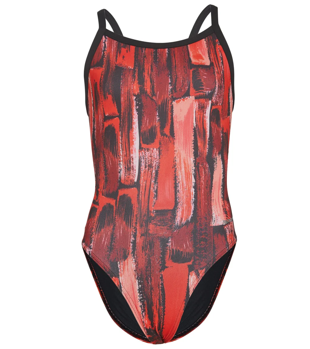 Sporti HydroLast Artsy Thin Strap One Piece Swimsuit Youth (22-28) - Image 9