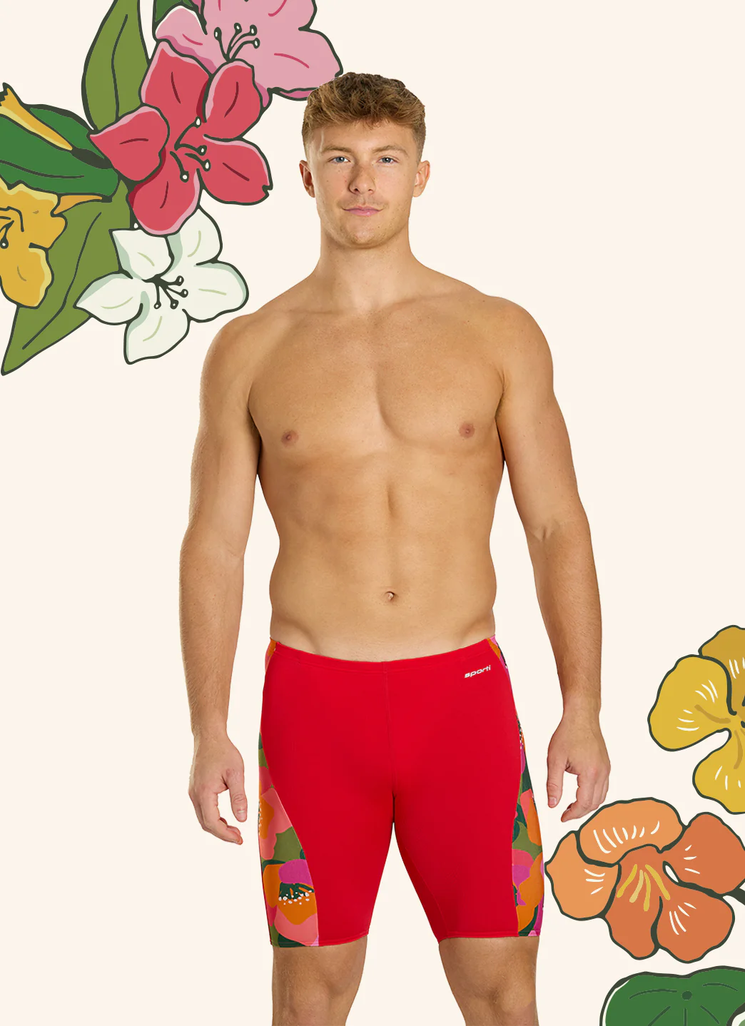Sporti HydroLast Petal Pop Splice Jammer Swimsuit (22-40) - Image 6