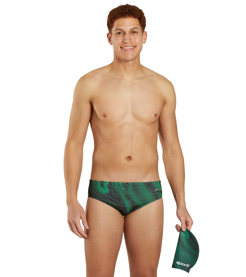 Sporti HydroLast Sonar Waves Brief Swimsuit (22-40) - Image 16