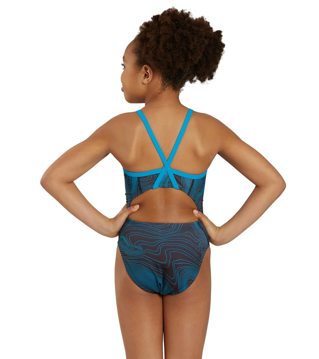 Sporti HydroLast Sonar Waves Thin Strap One Piece Swimsuit Youth (22 - 28) - Image 28