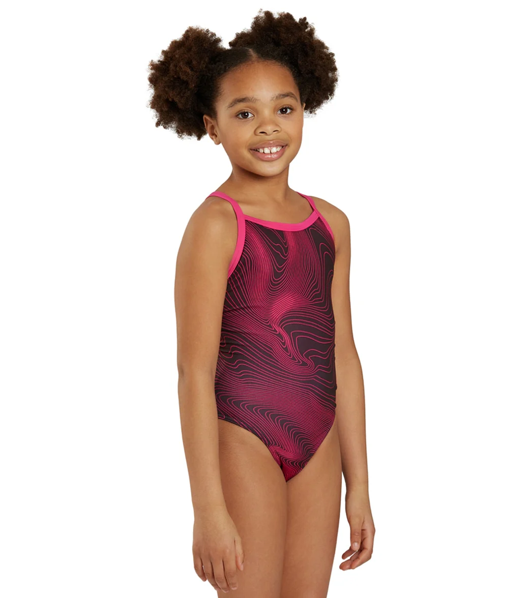 Sporti HydroLast Sonar Waves Thin Strap One Piece Swimsuit Youth (22 - 28) - Image 3
