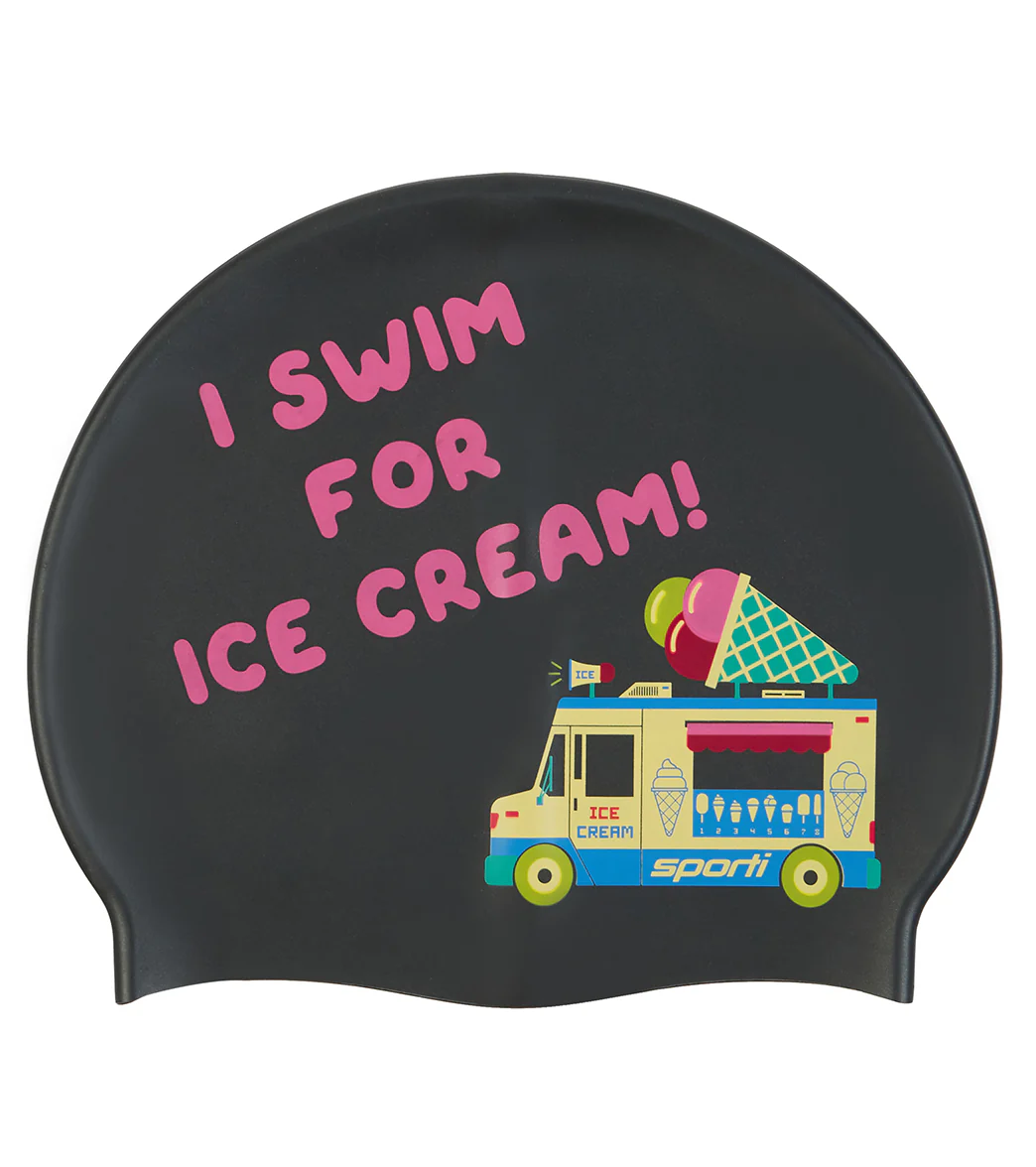 Sporti I-Scream Silicone Swim Cap - Image 3