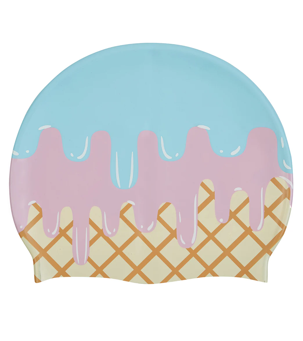Sporti Ice Cream Scoop Silicone Swim Cap-OBS - Image 2