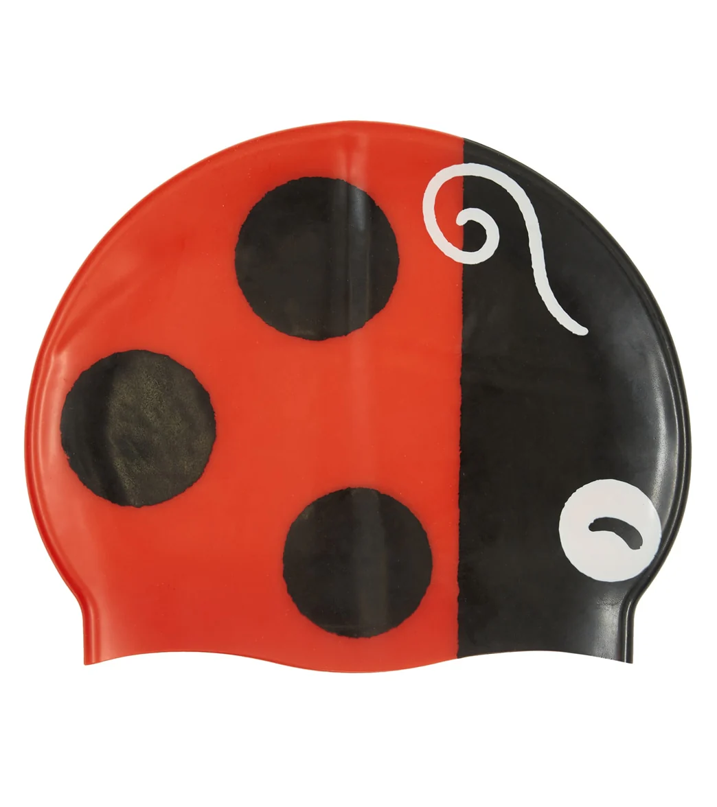 Sporti Ladybug Silicone Swim Cap Jr. - Image 2