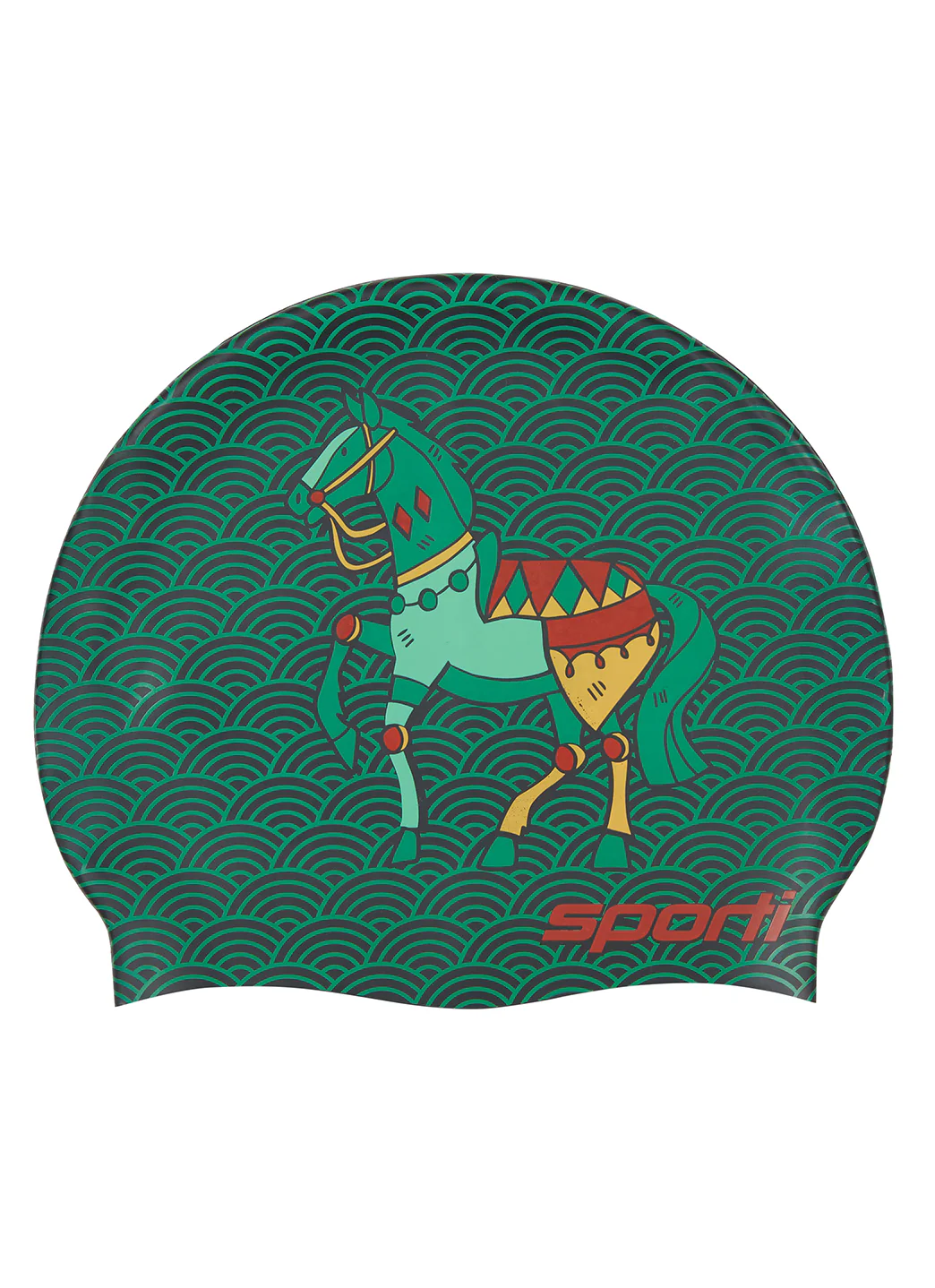 Sporti Limited Edition Dynasty Gallop Silicone Swim Cap - Image 2