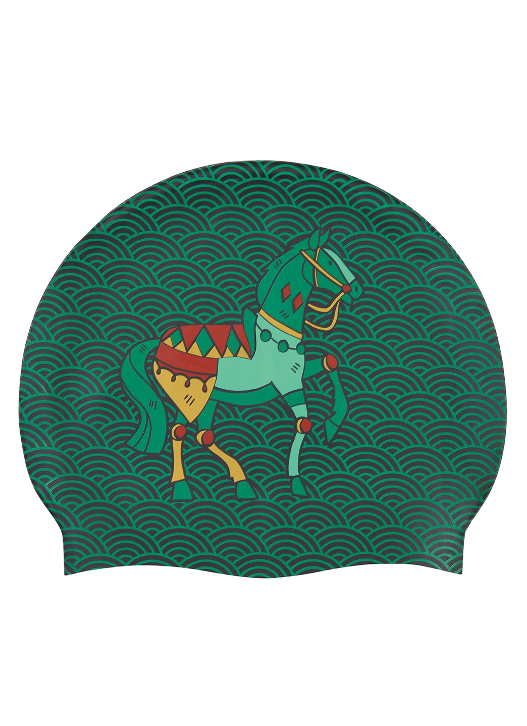Sporti Limited Edition Dynasty Gallop Silicone Swim Cap - Image 3