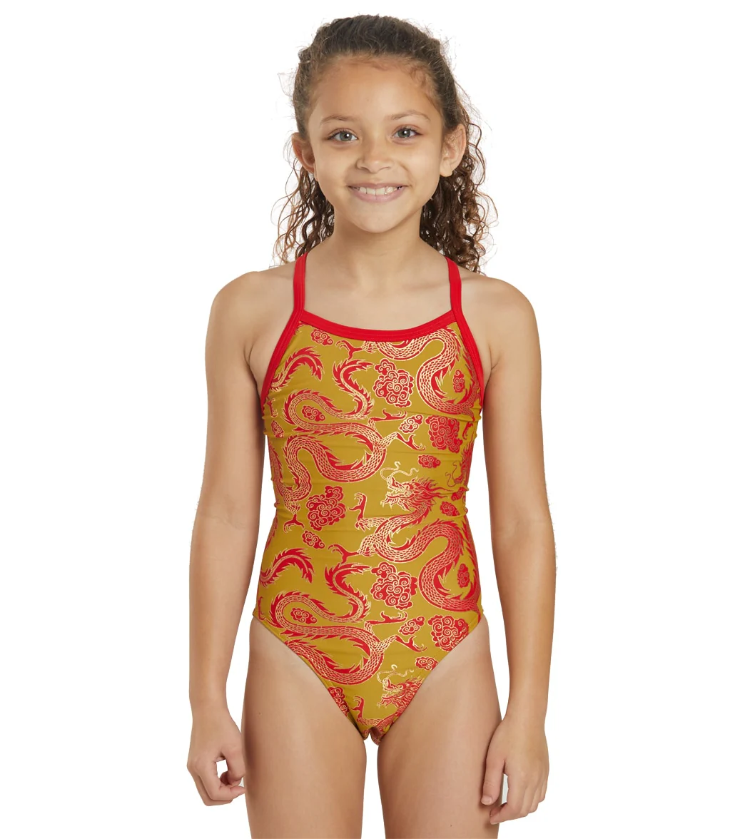 Sporti Lunar Dragon Foil Thin Strap One Piece Swimsuit Youth (22-28) - Image 6