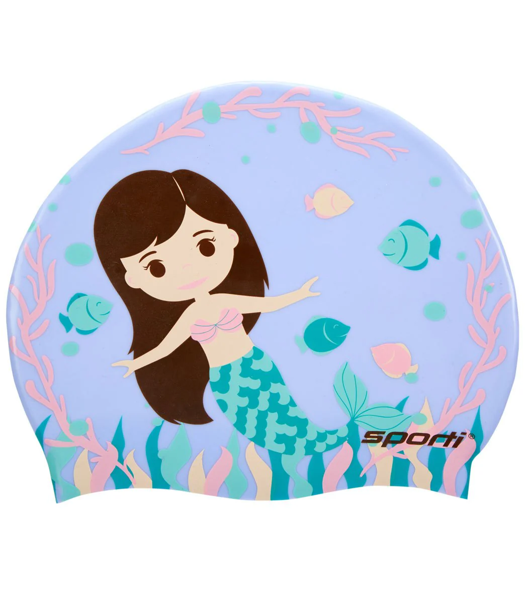 Sporti Mermaid Life Silicone Swim Cap Jr.