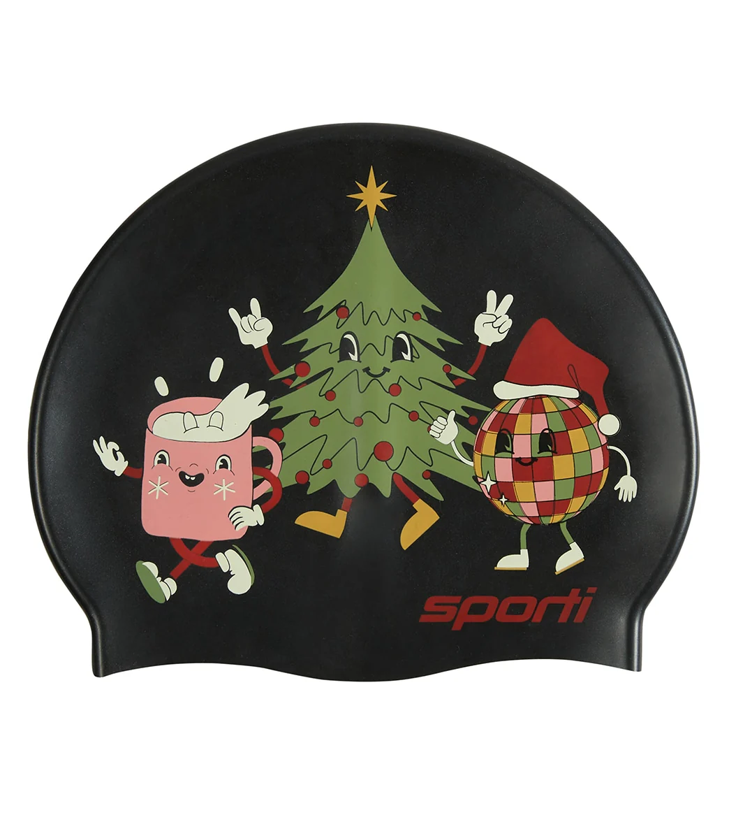 Sporti Merry & Bright Silicone Swim Cap Jr. - Image 4