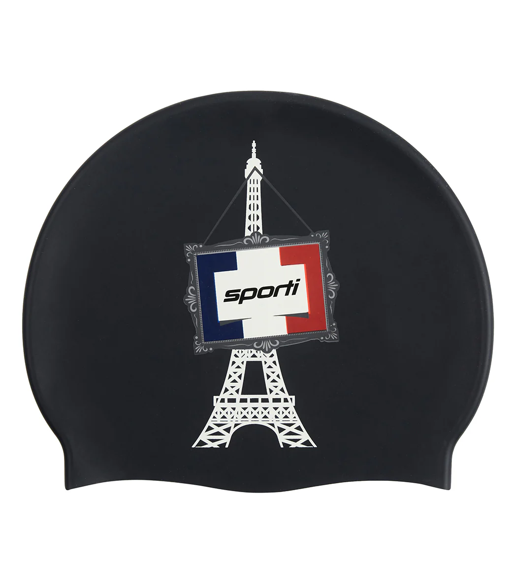 Sporti Paris Eiffel Tower Silicone Swim Cap - Image 6