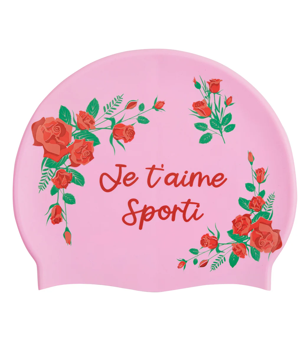Sporti Paris Je T'aime Silicone Swim Cap - Image 2