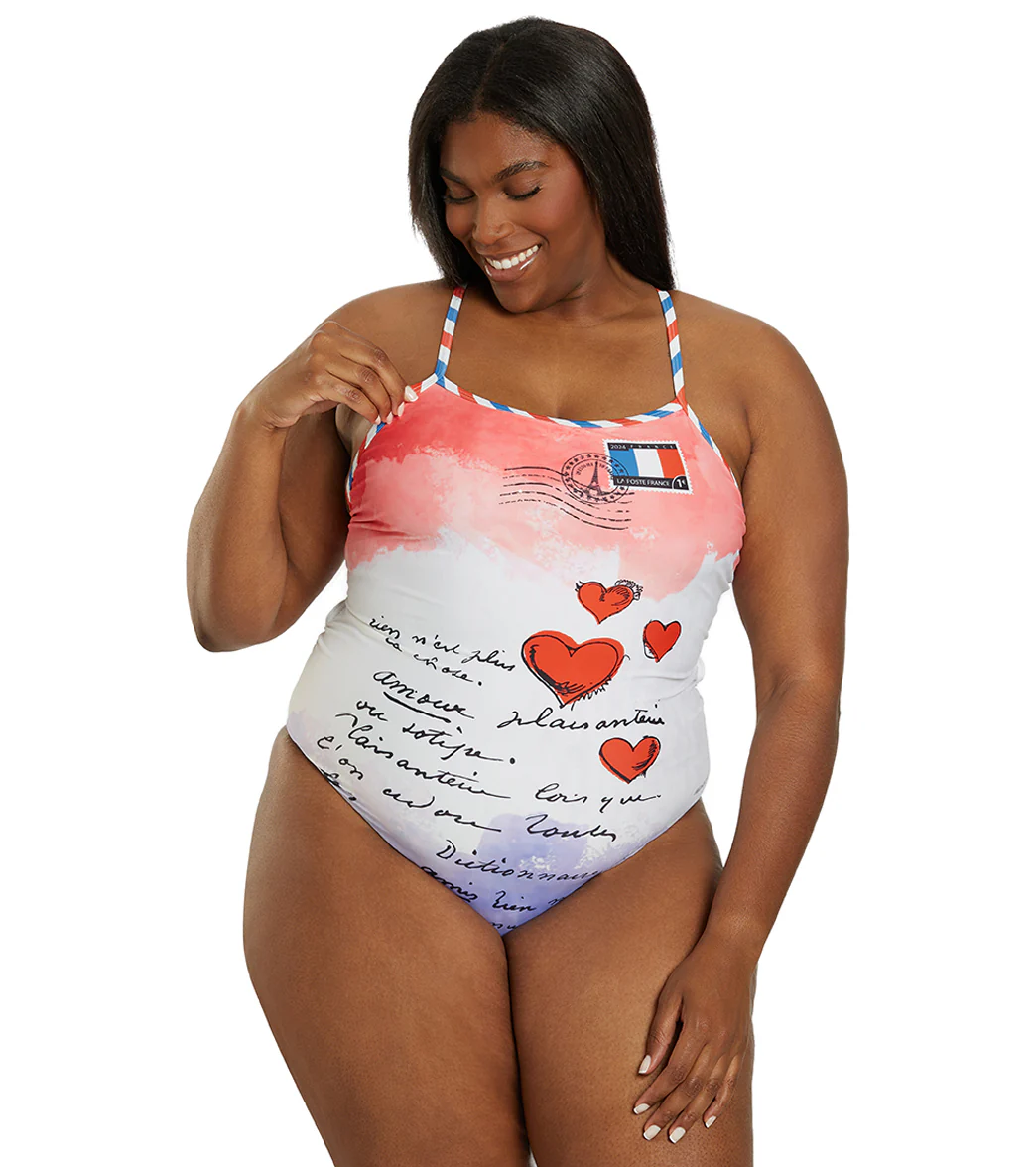 Sporti Paris Love Letters Thin Strap One Piece Swimsuit (22-44) - Image 9