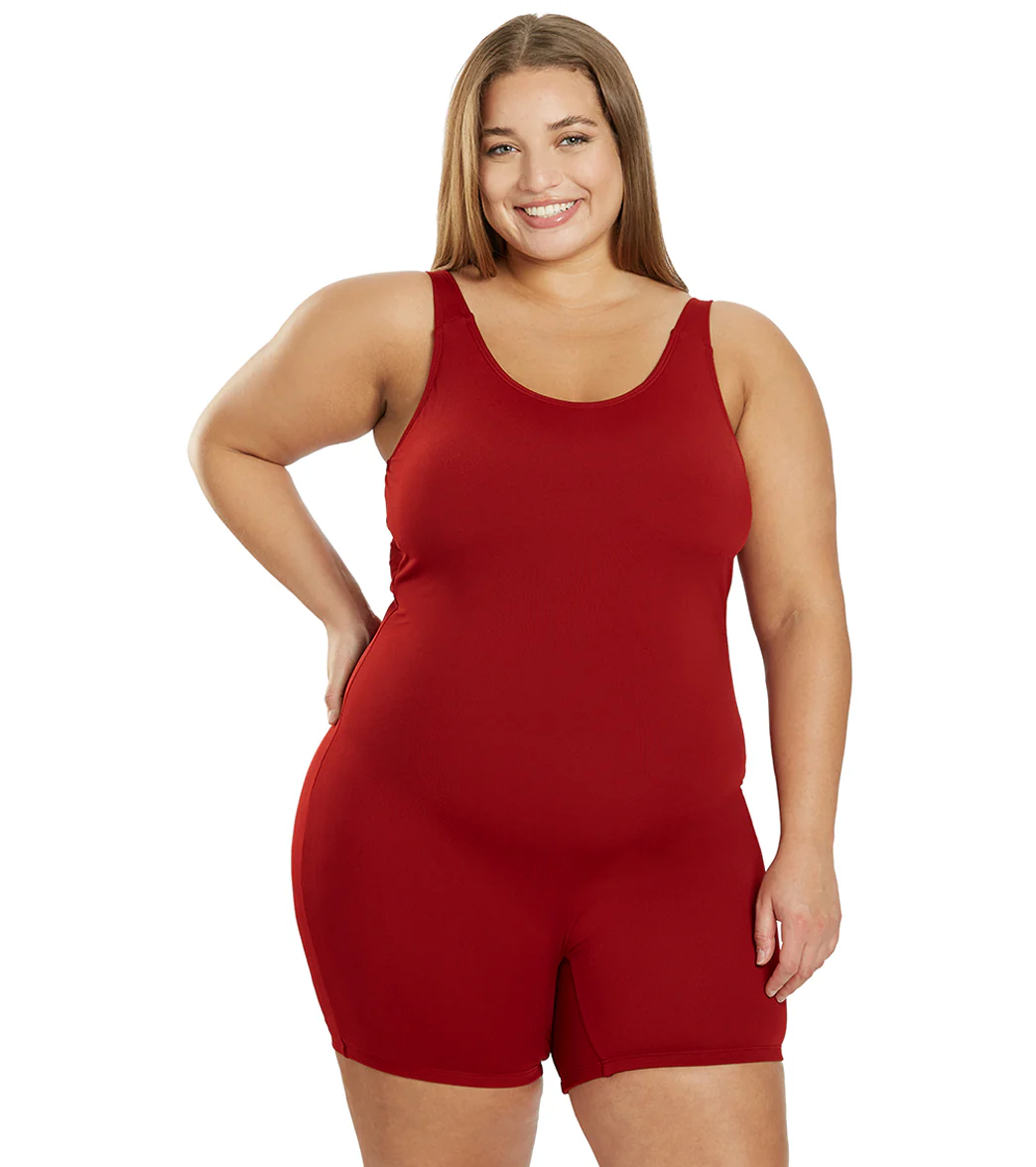 Sporti Plus Size HydroLast Chlorine Resistant Scoop Back Unitard One Piece Swimsuit - Image 21