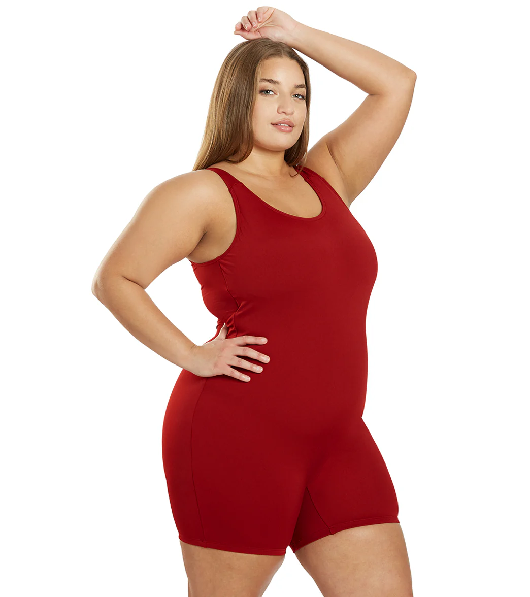 Sporti Plus Size HydroLast Chlorine Resistant Scoop Back Unitard One Piece Swimsuit - Image 22