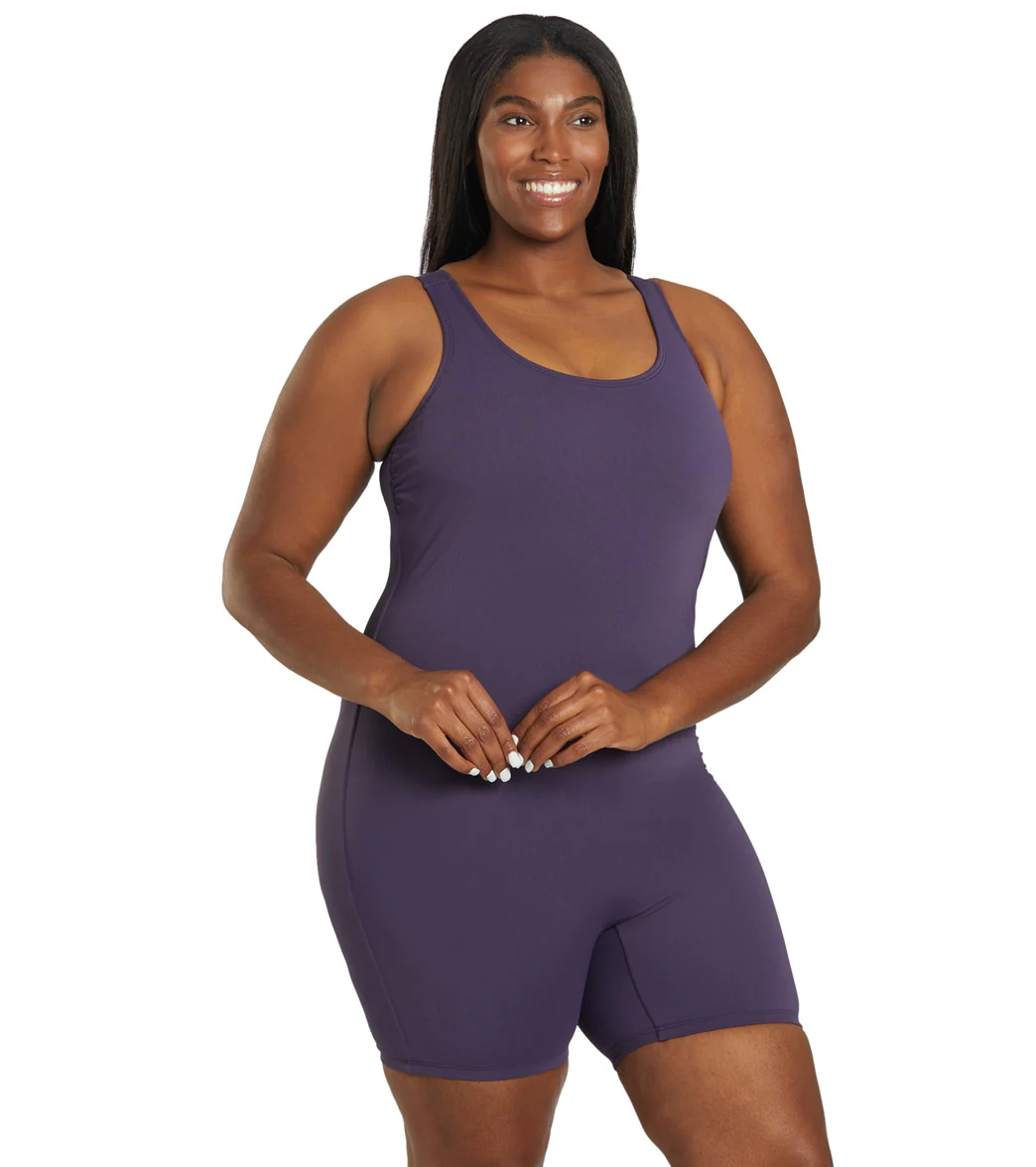 Sporti Plus Size HydroLast Chlorine Resistant Scoop Back Unitard One Piece Swimsuit - Image 28