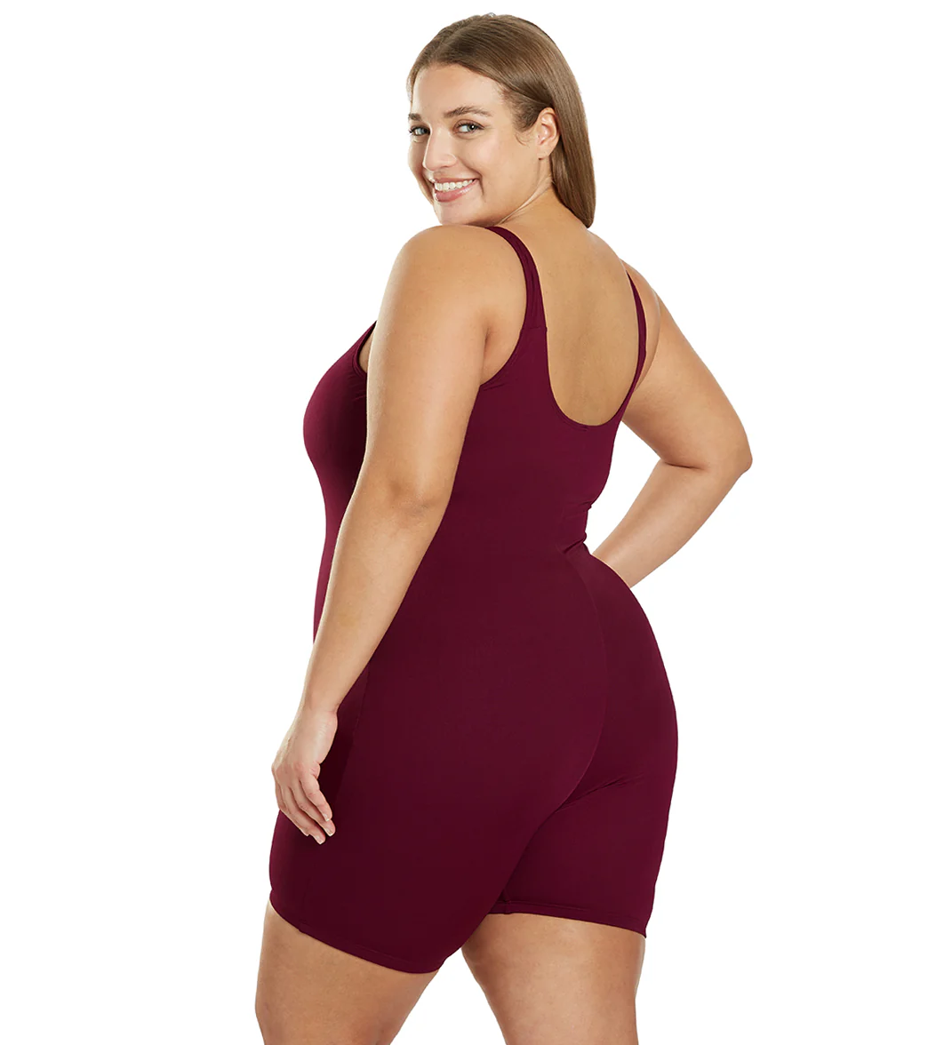 Sporti Plus Size HydroLast Chlorine Resistant Scoop Back Unitard One Piece Swimsuit - Image 35