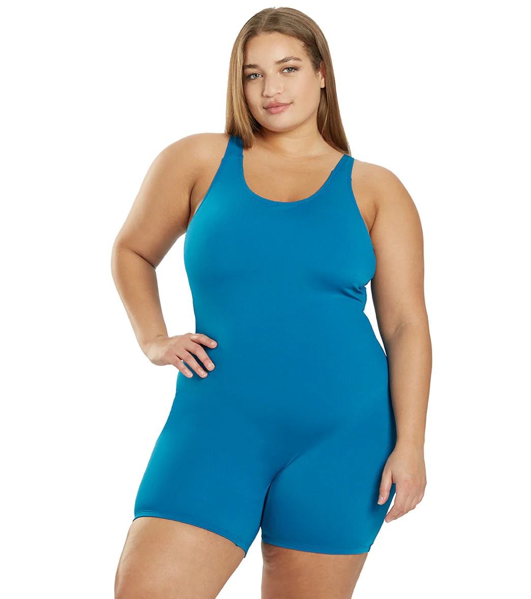 Sporti Plus Size HydroLast Chlorine Resistant Scoop Back Unitard One Piece Swimsuit - Image 39