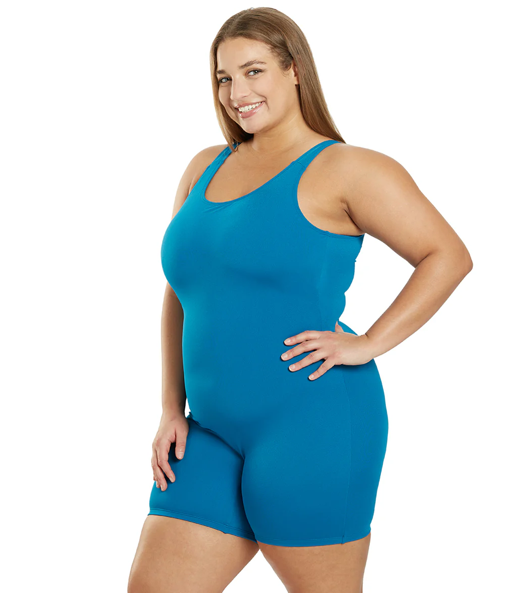 Sporti Plus Size HydroLast Chlorine Resistant Scoop Back Unitard One Piece Swimsuit - Image 42