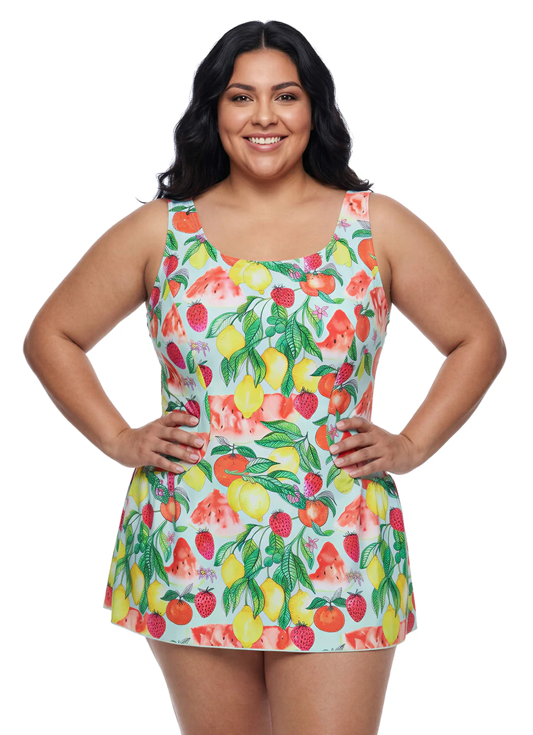 Sporti Plus Size Riviera Picnic Swim Dress - Image 3