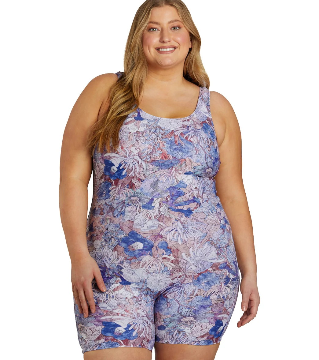 Sporti Plus Size Unitard Jungle Floral One Piece Swimsuit - Image 8