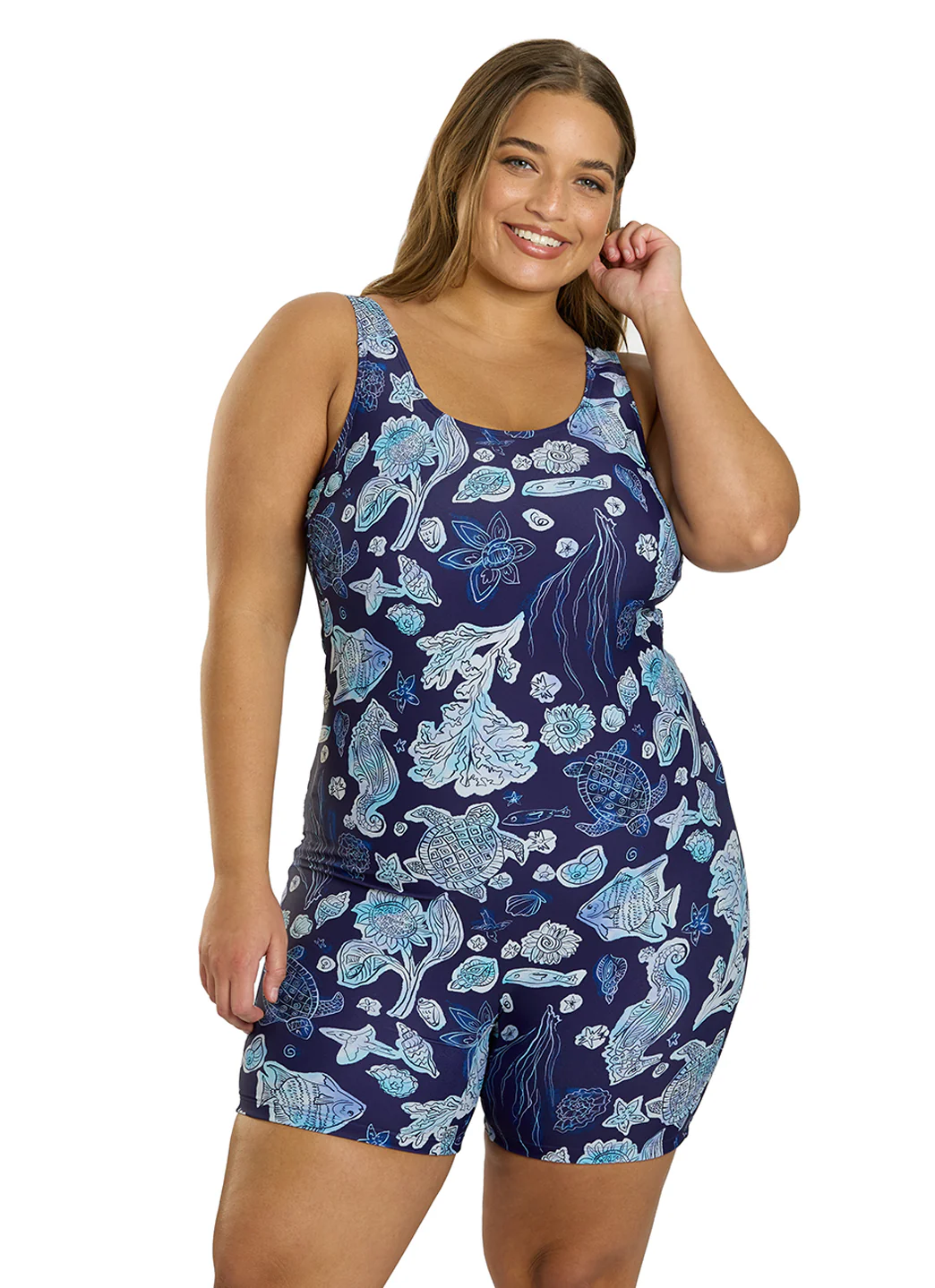 Sporti Plus Size Unitard Neptune's Reef One Piece Swimsuit - Image 8