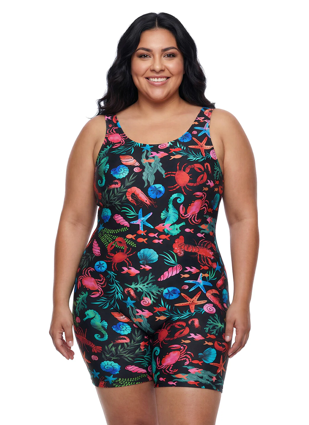 Sporti Plus Size Unitard Tide Pool One Piece Swimsuit - Image 3