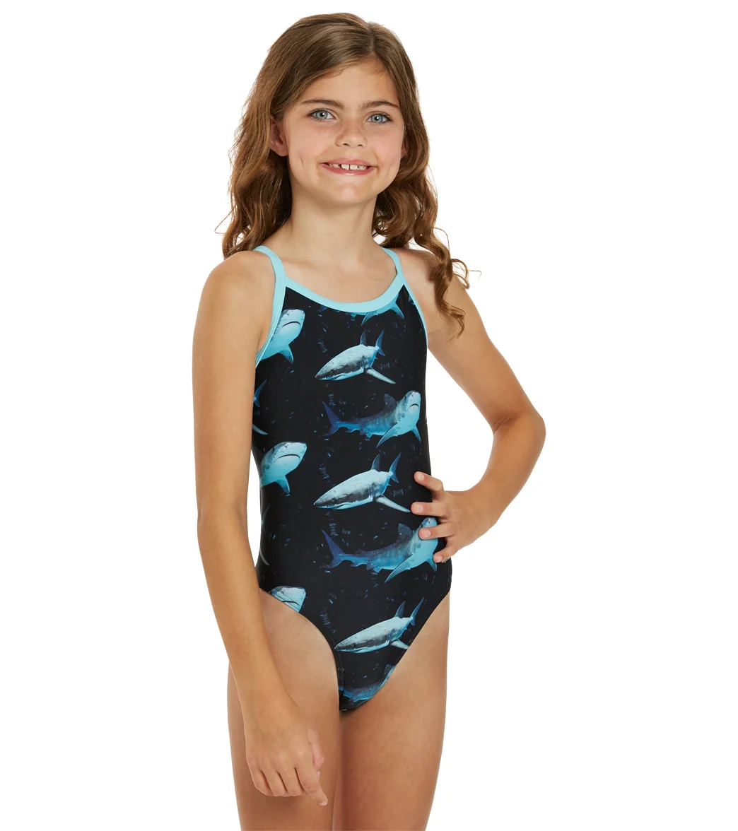 Sporti Sharkies Thin Strap One Piece Swimsuit Youth (22-28) - Image 2