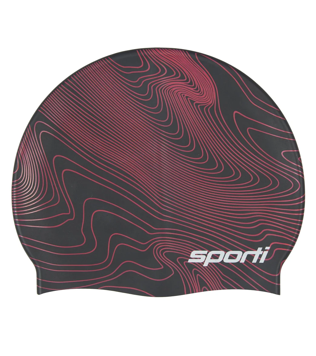 Sporti Sonar Waves Silicone Swim Cap - Image 17