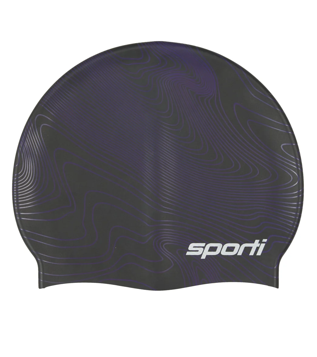 Sporti Sonar Waves Silicone Swim Cap - Image 18