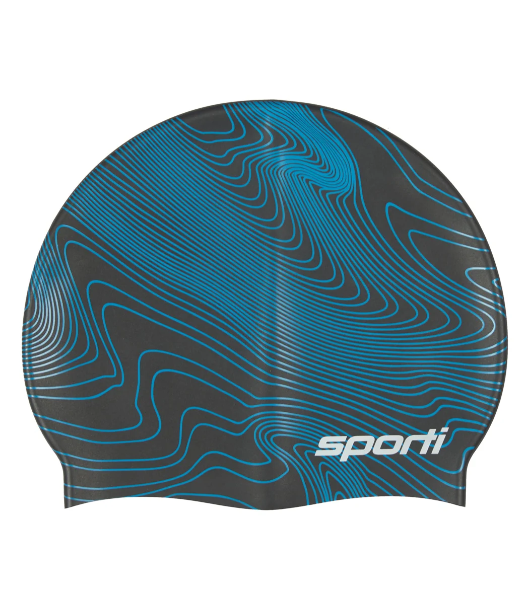 Sporti Sonar Waves Silicone Swim Cap - Image 25