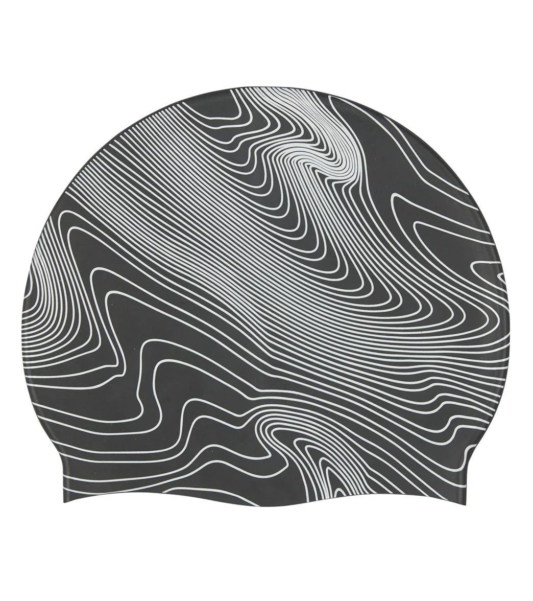 Sporti Sonar Waves Silicone Swim Cap - Image 7