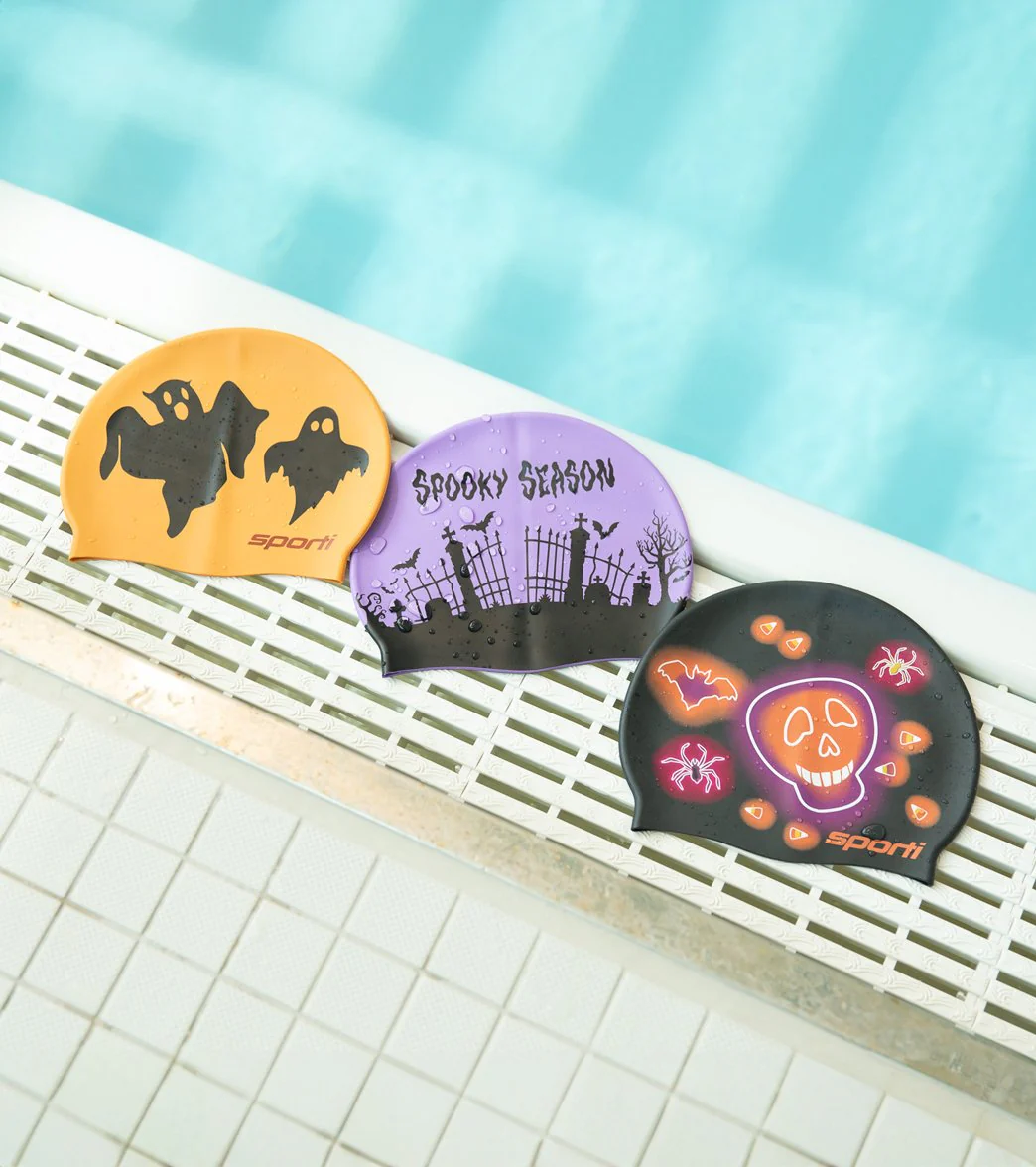 Sporti Spooky Season Silicone Swim Cap - Image 2