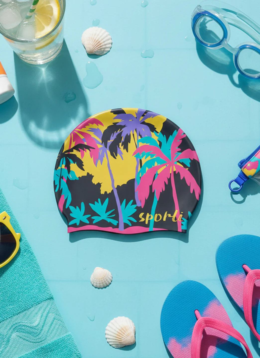 Sporti Tahitian Dream Silicone Swim Cap - Image 4