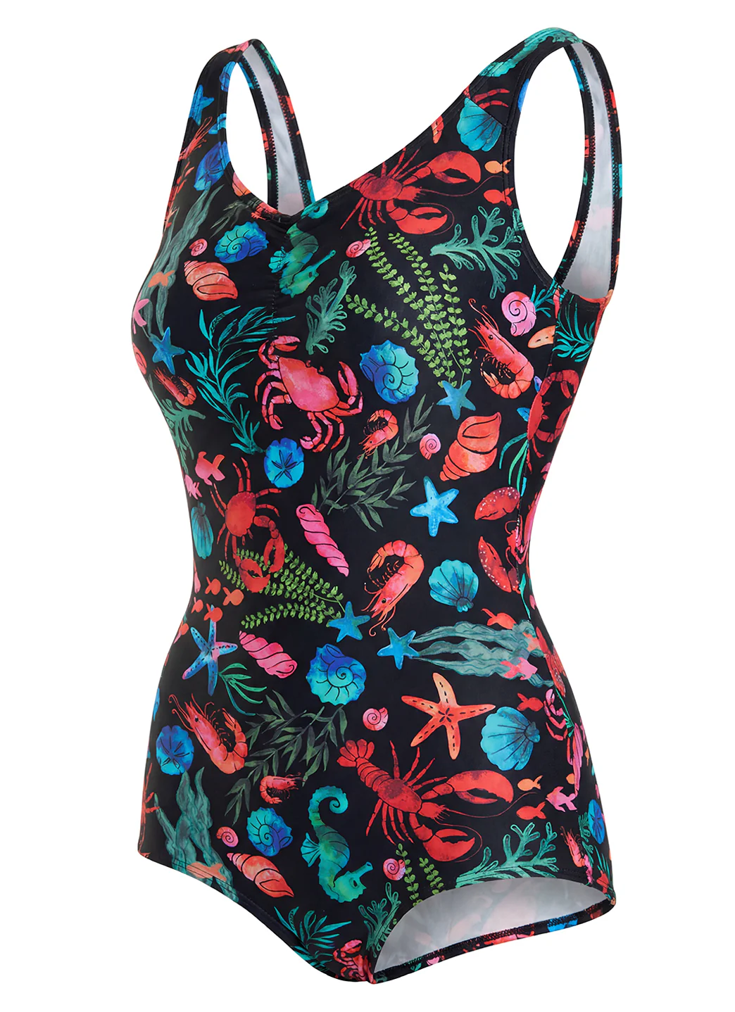 Sporti Tide Pool Conservative Printed Girl Leg One Piece Swimsuit - Image 3