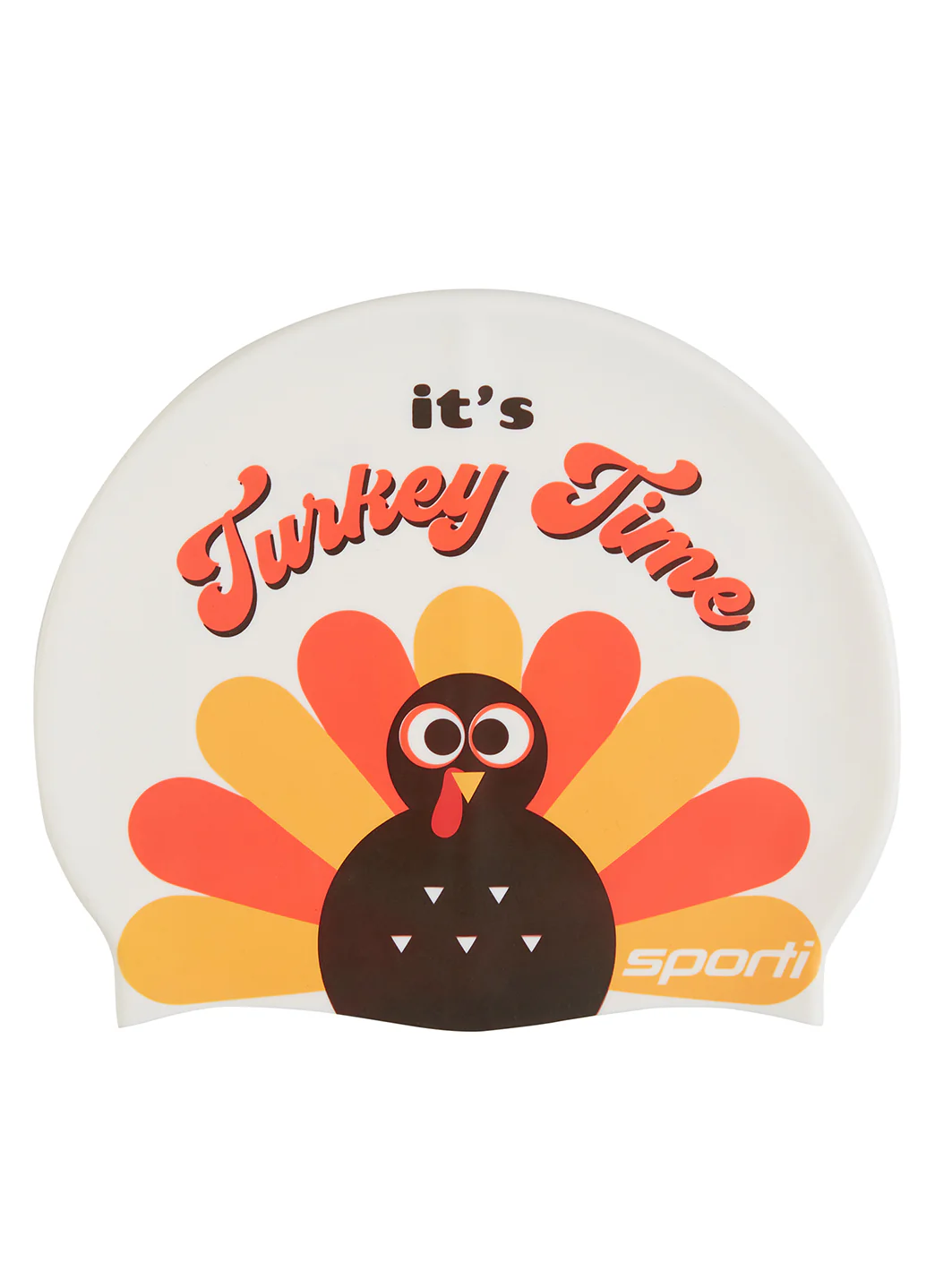 Sporti Turkey Time Silicone Swim Cap Jr - Image 2