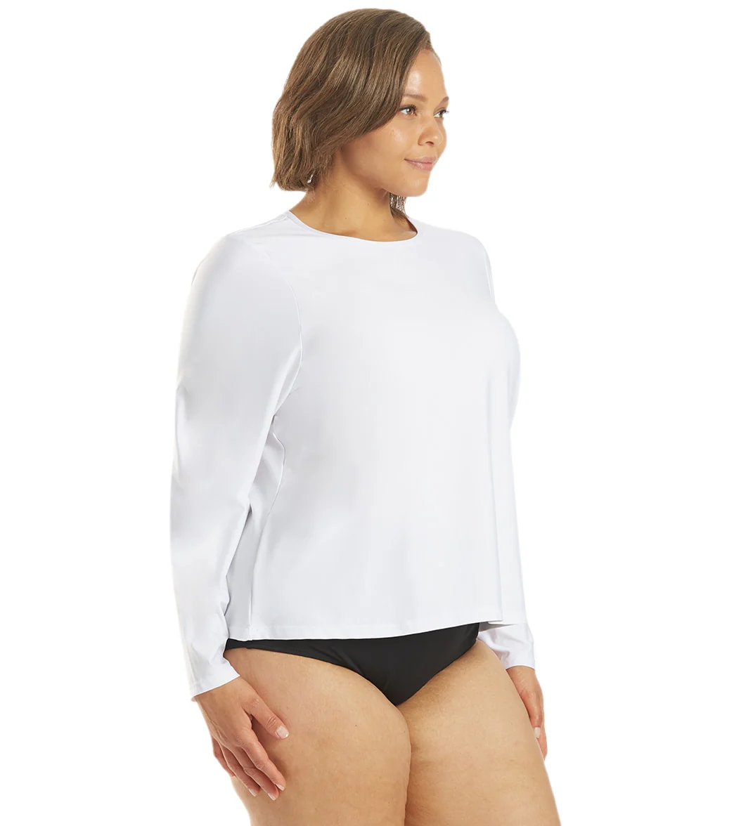 Sporti Women's Plus Size L/S UPF 50+ Comfort Fit Rash Guard - Image 3