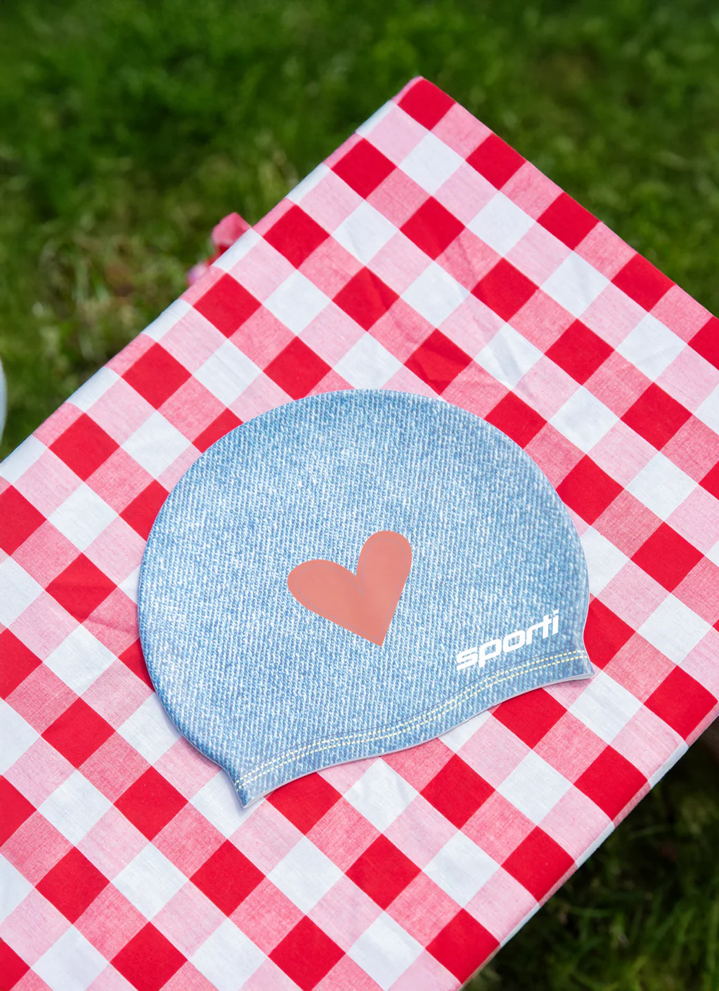 Sporti x Alex & Gretchen Walsh Blue Jean Baby Silicone Swim Cap - Image 7