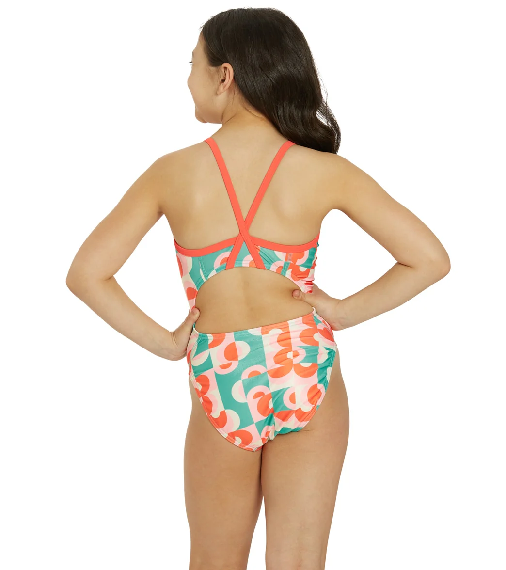 Sporti x Alex Walsh Geo Glam Thin Strap One Piece Swimsuit Youth (22-28) - Image 4