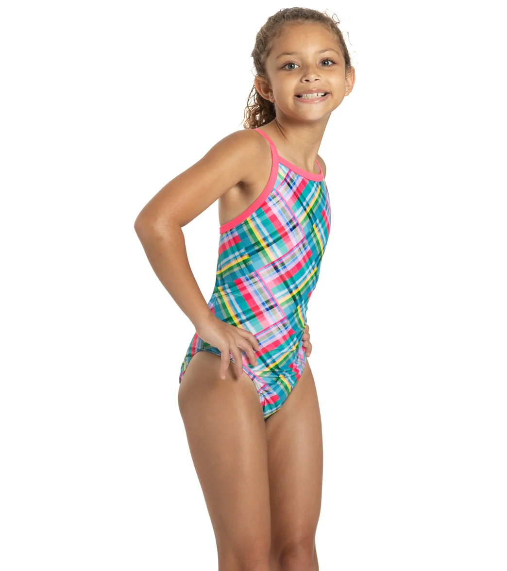 Sporti x Alex Walsh Madras Mania Thin Strap One Piece Swimsuit Youth (22-28) - Image 2