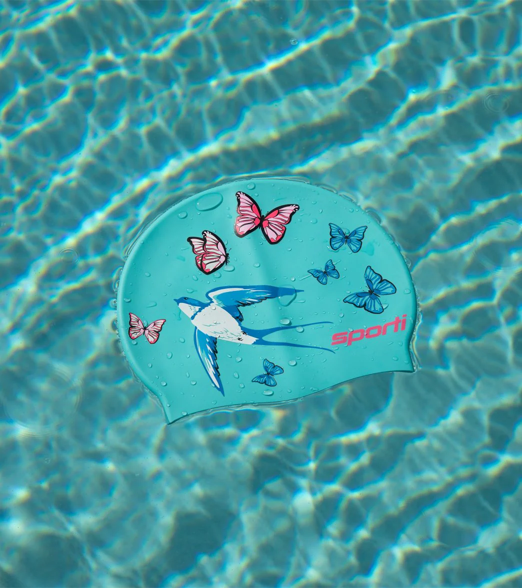 Sporti x Emma Weyant Floral Whimsy Silicone Swim Cap - Image 7