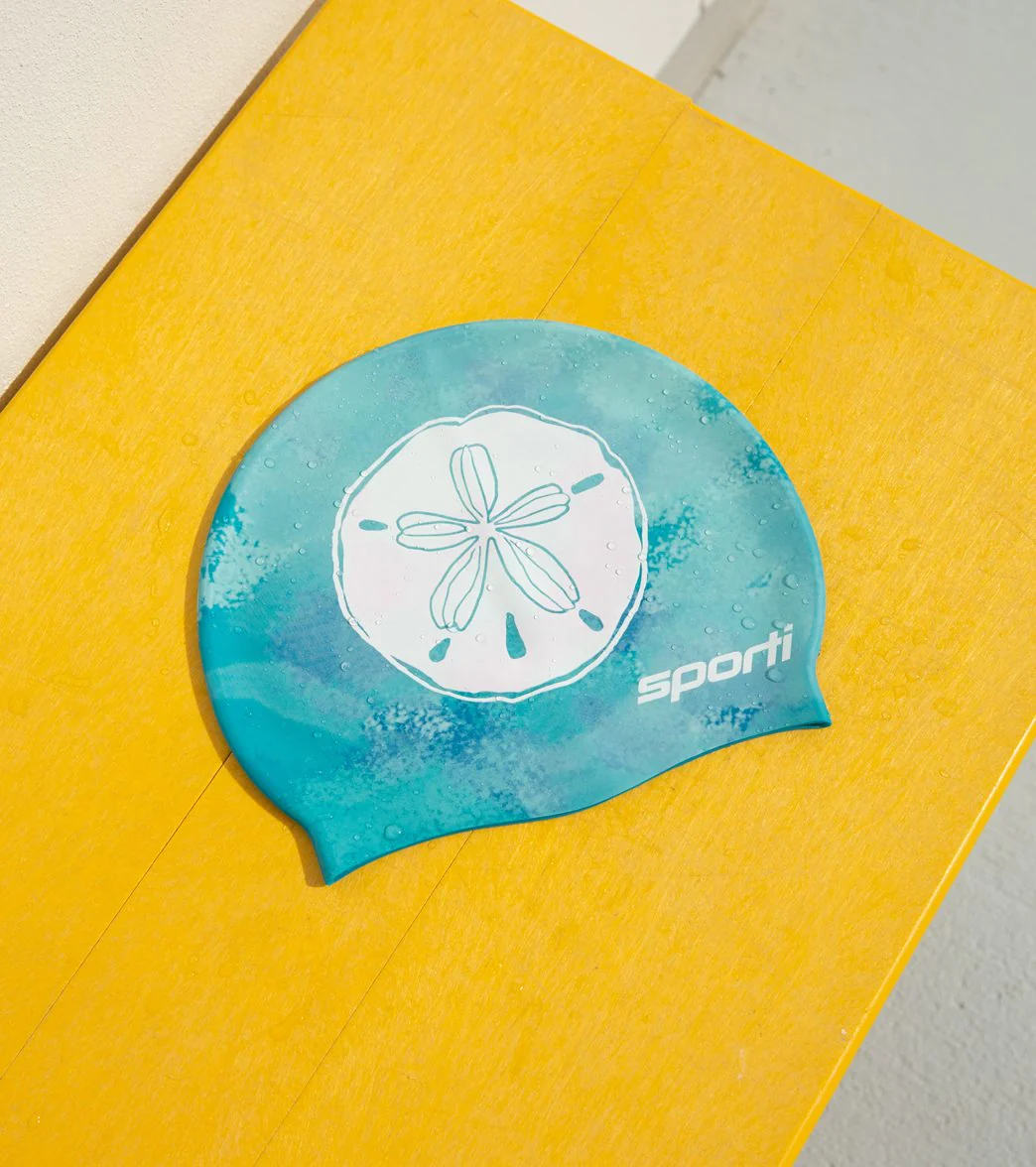Sporti x Emma Weyant Sand Dollar Silicone Swim Cap - Image 7