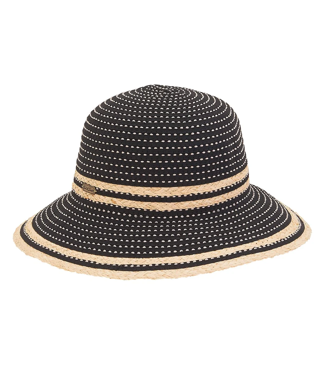 Sun N Sand Packable Ribbon Hat w/ Raffia Edge Trim - Image 4