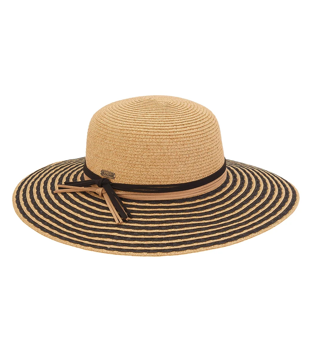 Sun N Sand Paperbraid Round Crown w/ Striped Brim - Image 4