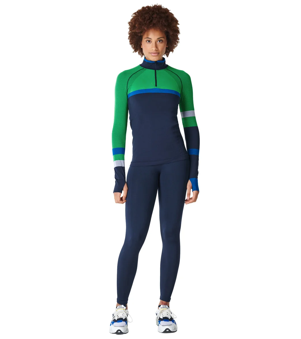 Sweaty Betty Athlete Workout Half Zip Long Sleeve Top - Image 4