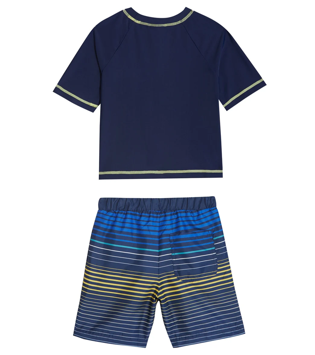 Swimfix Boys' Blue Crush Short Sleeve Rashguard Set (Baby, Toddler) - Image 2