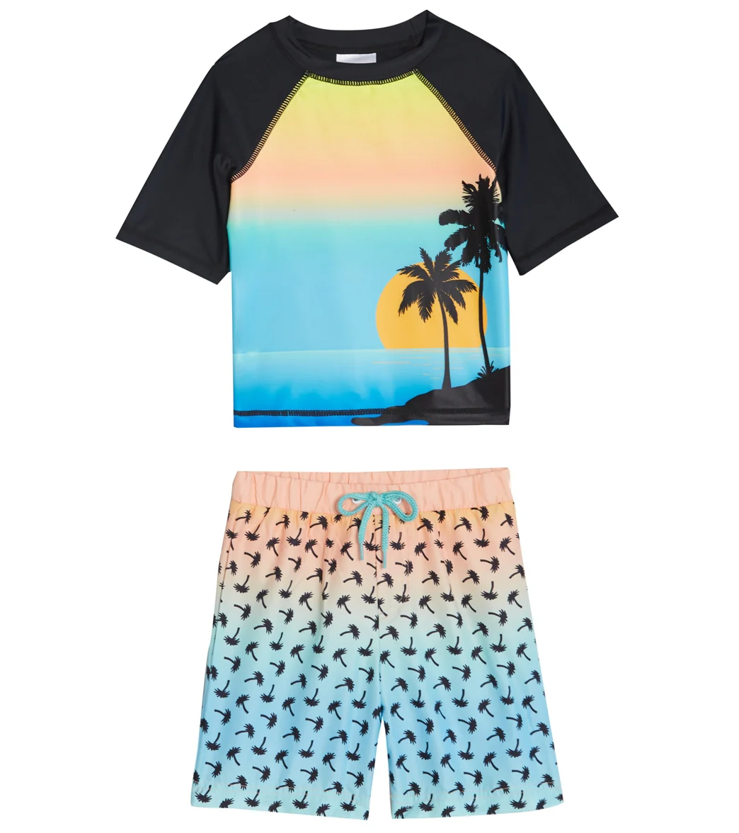 Swimfix Boys' Palm Springs Short Sleeve Rashguard Set (Baby, Toddler) - Image 5
