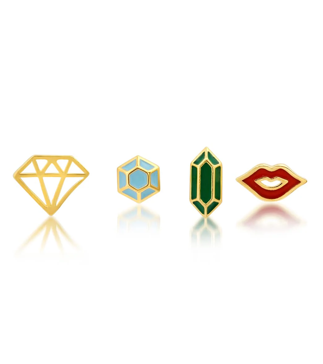 TAI Jewelry Four Enamel Stud Collection - Image 3