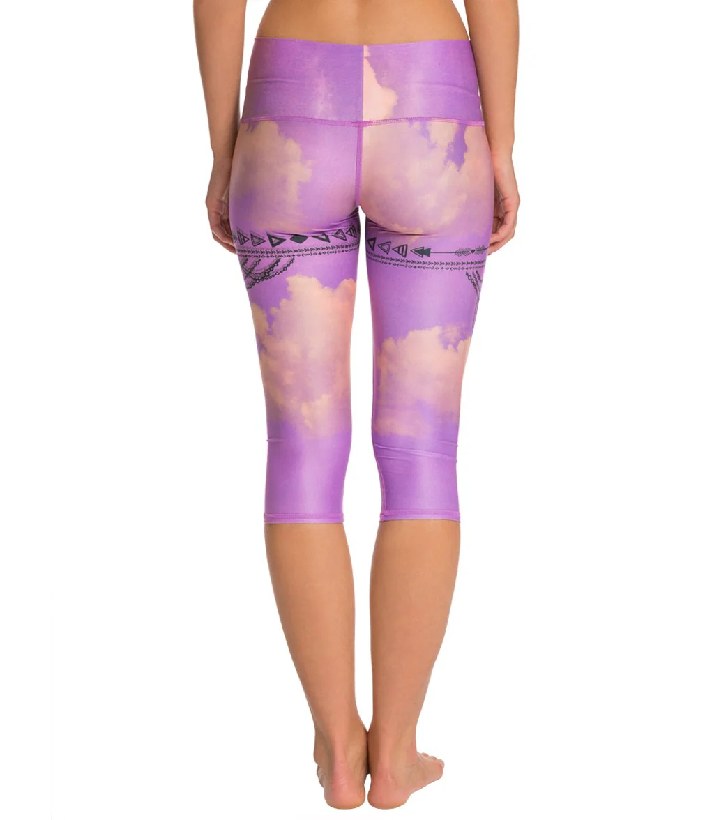 Teeki Purple Hazed Yoga Capris - Image 3